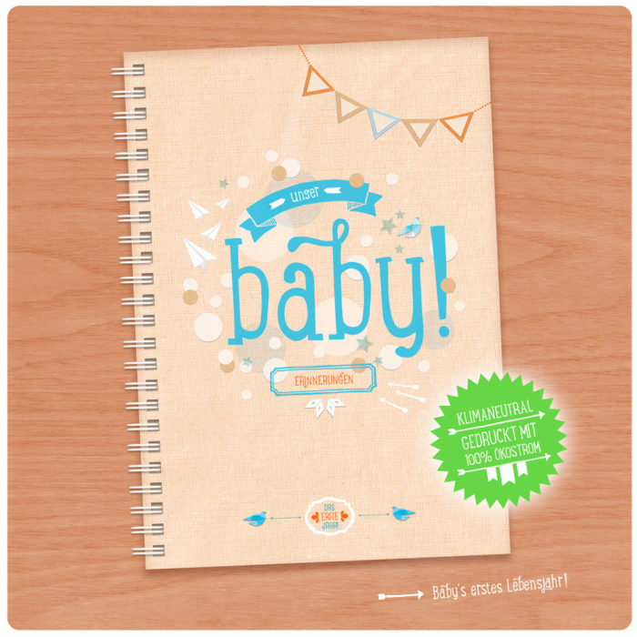 Unser Baby! Babytagebuch A5 für das 1. Jahr in Gelb
